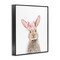 Stupell Industries Bunny with Pink Bow Framed Giclee Wall Art Design by Sisi and Seb